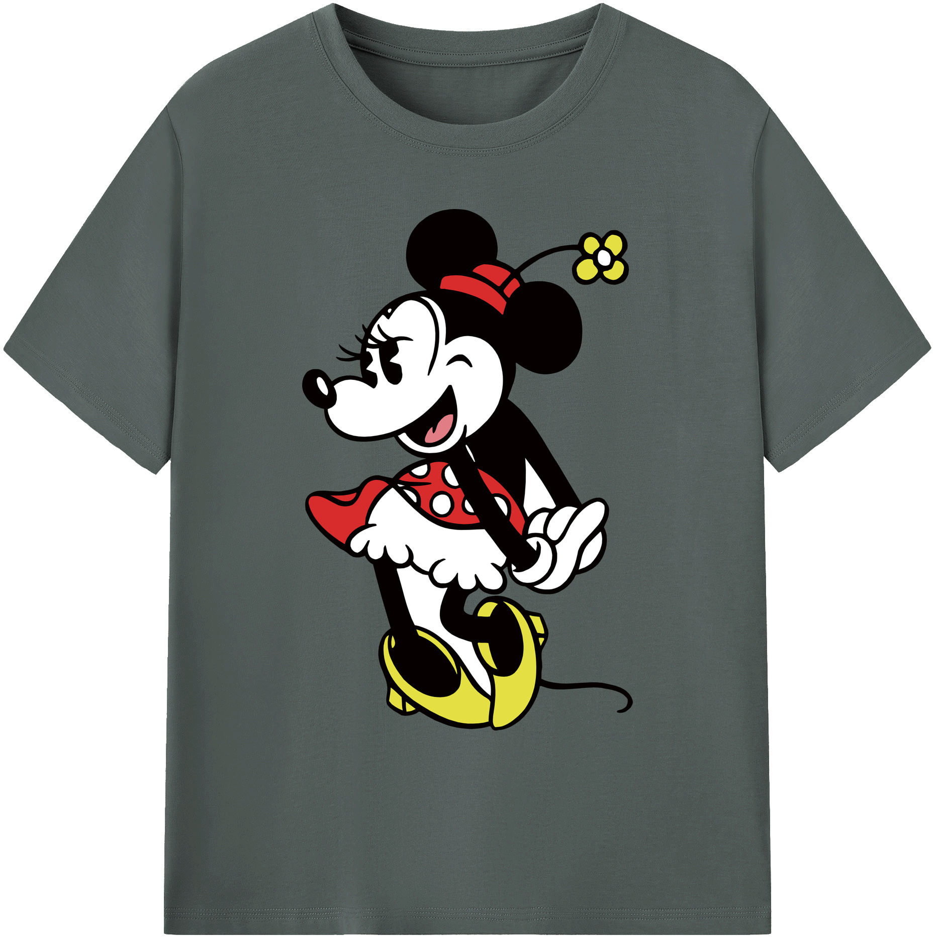 ミッキーマウス Mickey Mouse 綿100％ メンズ半袖Tシャツ｜肌触りやわらか＆通気性